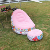 Printed Inflatable Lounge Chair with Footrest