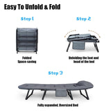 Portable Bed for Adults Camping with Cushion and Pillow