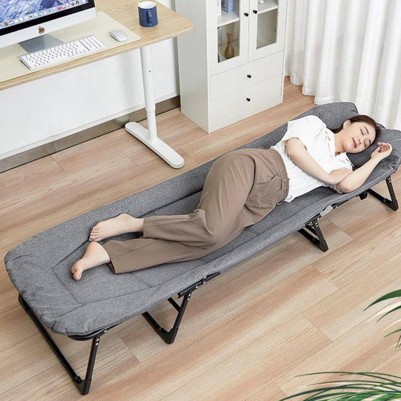 Portable Bed for Adults Camping with Cushion and Pillow