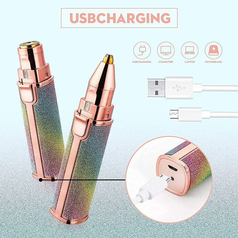 2 in 1 USB Flawless Trimmer Rainbow