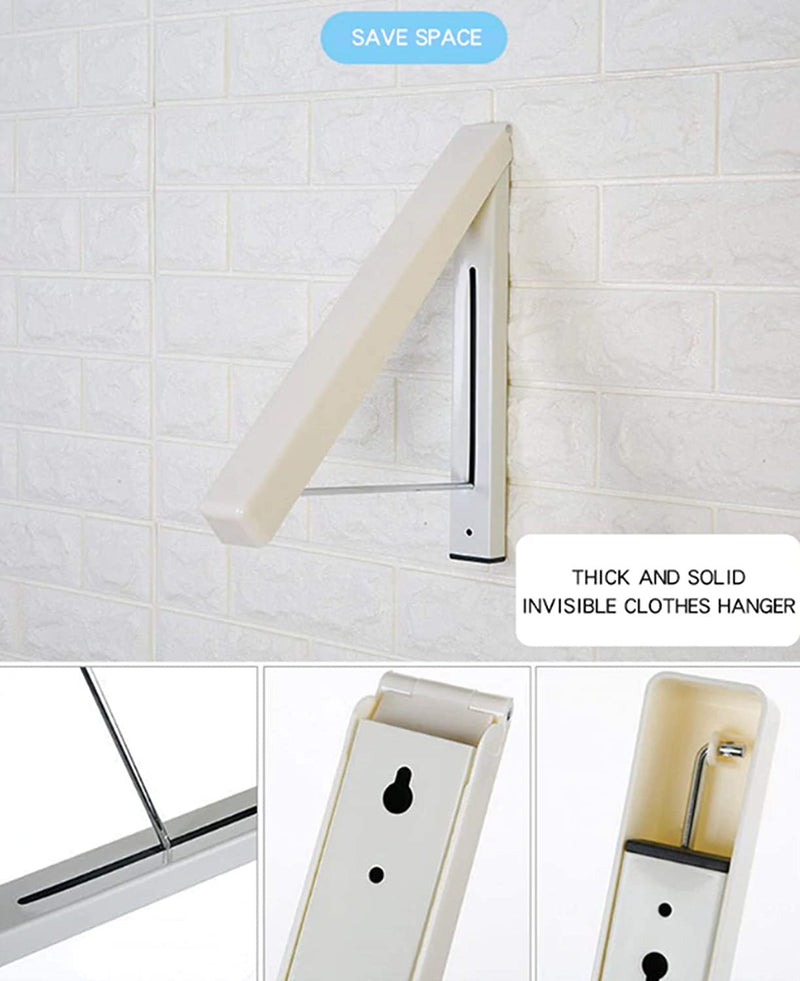 Wall Mountable Hidden Type Plastic Clothes Hanger