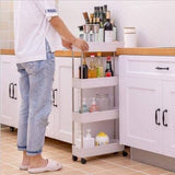 4 Layer Plastic Kitchen Storage Trolley Rack
