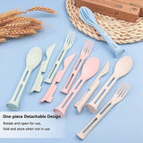 3 in 1 Straw Reusable Spoon Travel Cutlery Set