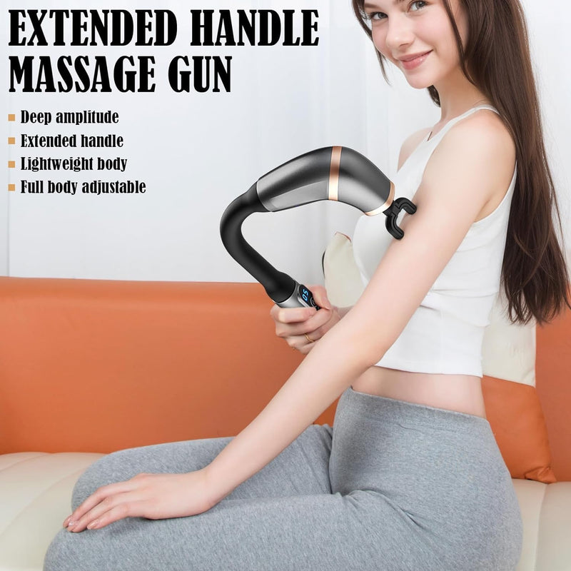 Massage Gun With Upgraded Extended Handle 💆‍♂️🦾