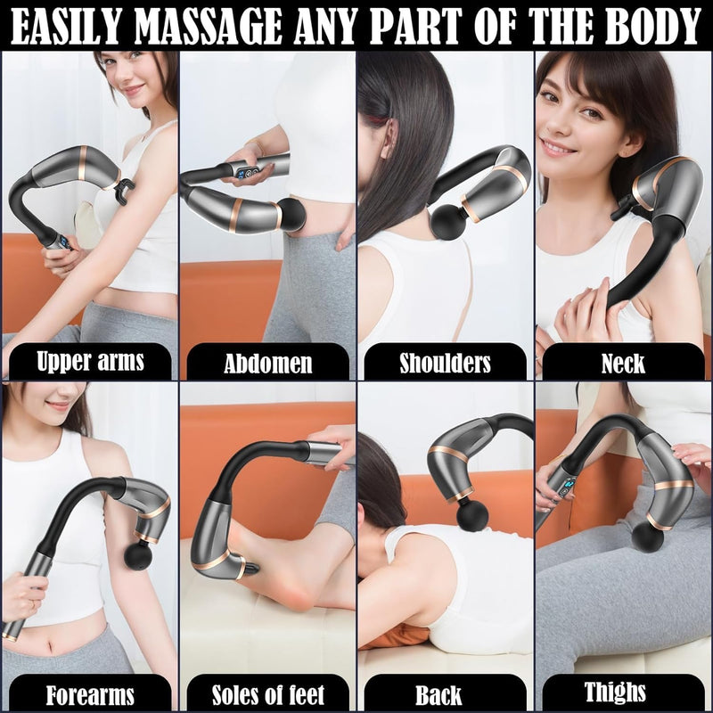 Massage Gun With Upgraded Extended Handle 💆‍♂️🦾